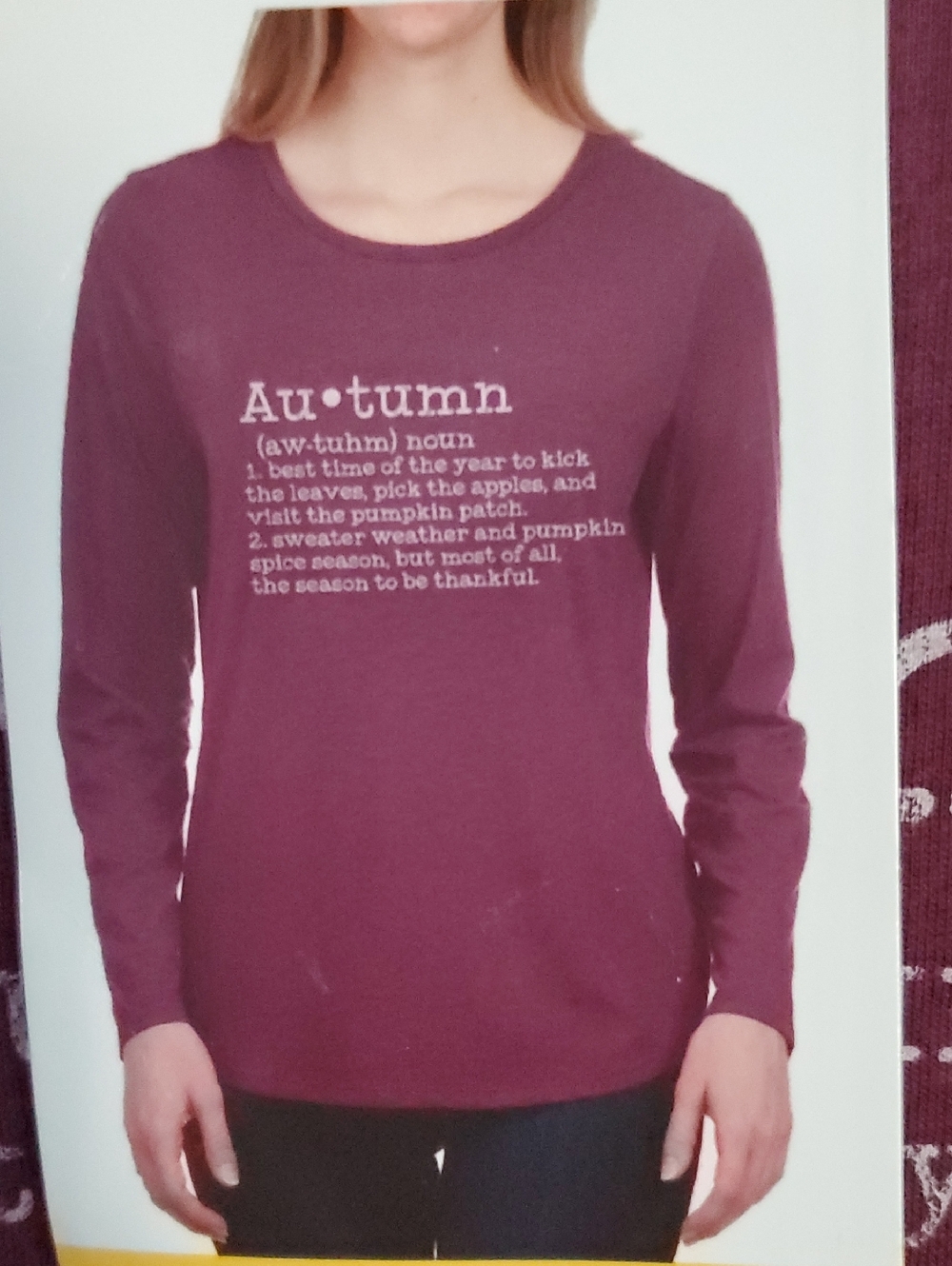 State of Mind Plum Graphic Long Sleeve Tee